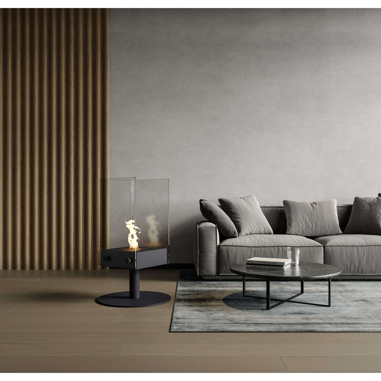 The Bio Lux:EcoSmart Orbit Designer Bioethanol Fireplace