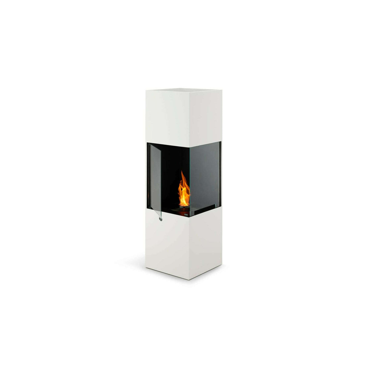 The Bio Lux:EcoSmart Be Designer Bioethanol Fireplace,White / Black
