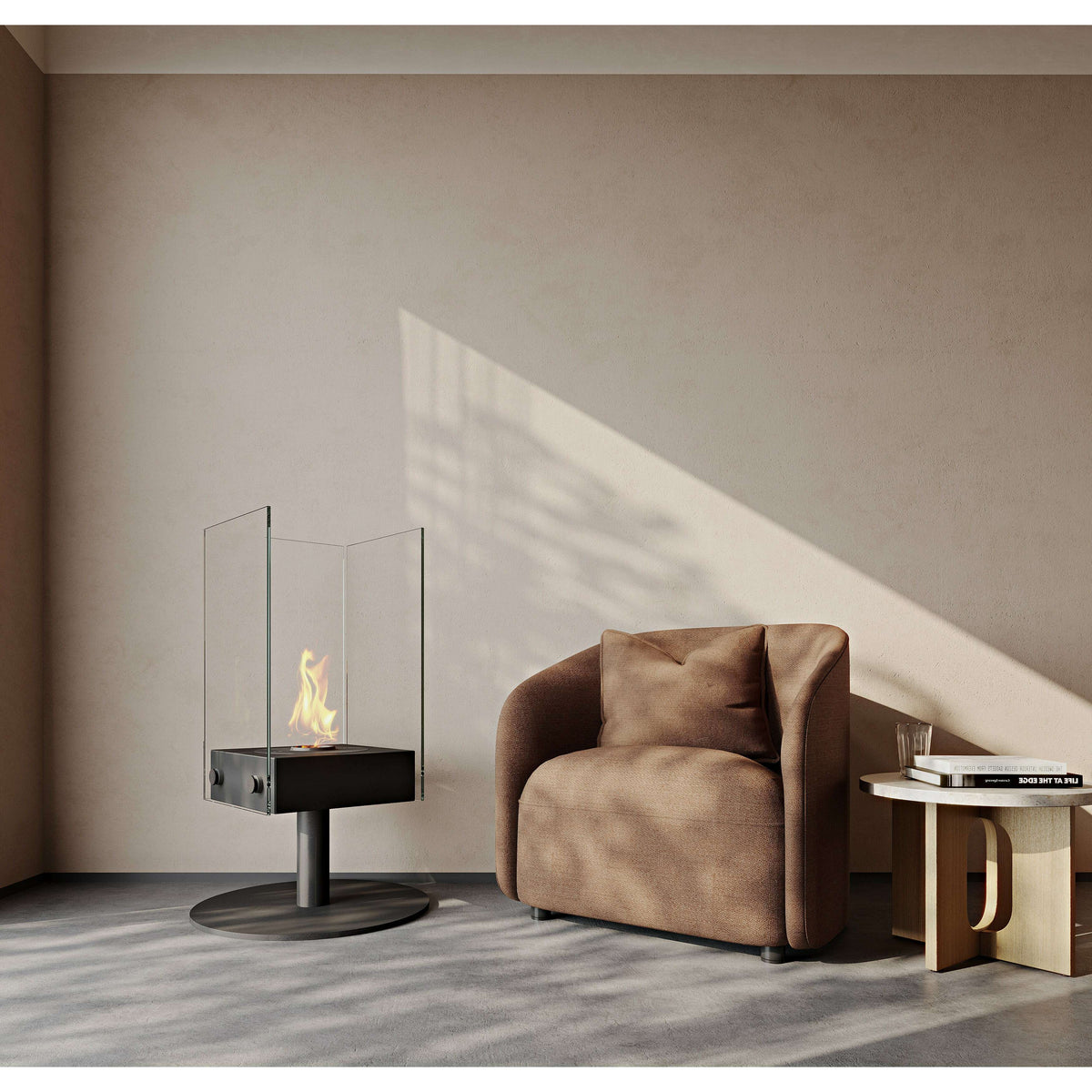 The Bio Lux:EcoSmart Orbit Designer Bioethanol Fireplace