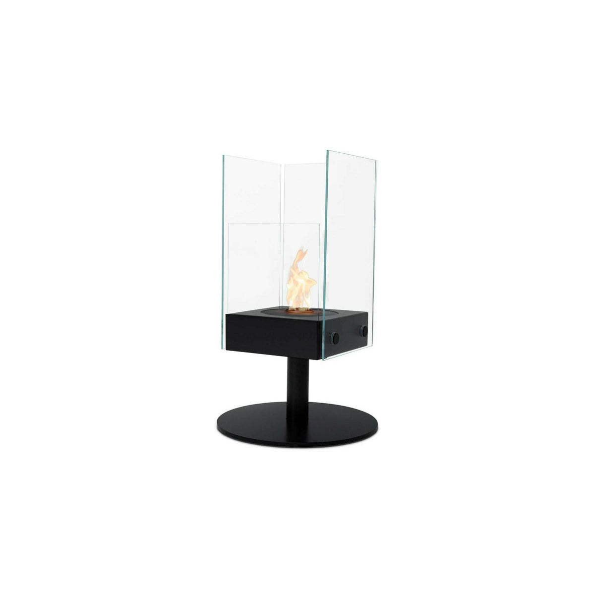 The Bio Lux:EcoSmart Orbit Designer Bioethanol Fireplace,Black / Black